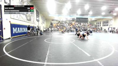 175 lbs Cons. Round 5 - Isaiah Rodriguez, El Toro vs Max Nunez, Corona Del Mar