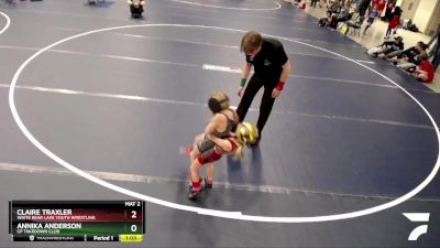 1st Place Match - Annika Anderson, CP Takedown Club vs Claire Traxler, White Bear Lake Youth Wrestling