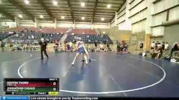 165 lbs Quarterfinals (8 Team) - Ashton Thorn, UTAH1 vs Johnathan Casaus, NEW MEXICO1