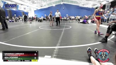 90 lbs Round 3 (4 Team) - Savannah Carrasco, Oklahoma Supergirls vs Remi Downing, OpenMats Wrestling Club