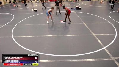 119 lbs Quarterfinal - Jaden Neunsinger, JARO Wrestling Academy vs Jaxon Herron, Pinnacle Wrestling Club