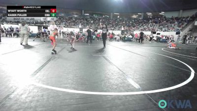 55 lbs Consi Of 8 #1 - Wyatt Worth, Collinsville Cardinal Youth Wrestling vs Kasen Fuller, Comanche Takedown Club