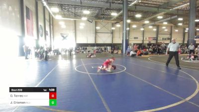 57 lbs Semifinal - Daniel Torres, Mat Demon WC vs James Crisman, All-Phase WC