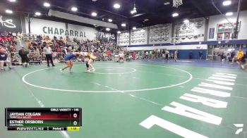 145 lbs Quarterfinal - Jaydan Colgan, Temecula Valley vs Esther Orsborn, Chaparral