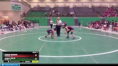 110 lbs Quarterfinals (8 Team) - Sarah Baban, Osborne vs Sarai Solis, Gilmer