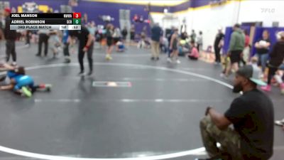 55 lbs 3rd Place Match - Adriel Robinson, Suplex City Raptors vs Joel Manson, Mighty Warriors Wrestling Acad