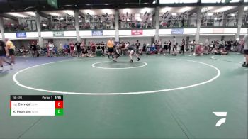 116-126 lbs Quarterfinal - Jerson Carvajal, Wheeling High School vs Kingston Peterson, Kewanee