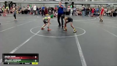 56 lbs Round 1 (4 Team) - William Uszenski, Mat Warriors Green vs Jalen Vann, All I See Is Gold Academy