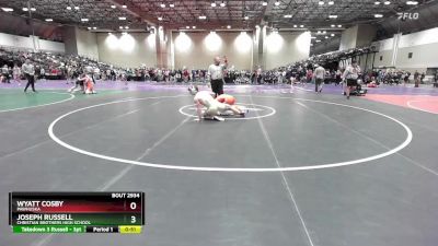 150 lbs Cons. Round 2 - Wyatt Cosby, Pawhuska vs Joseph Russell, Christian Brothers High School