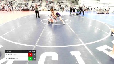 195 lbs Rr Rnd 1 - Avery Mack, OBWC Goblins vs Wyatt Jenkins, Michigan Grapplers Blue