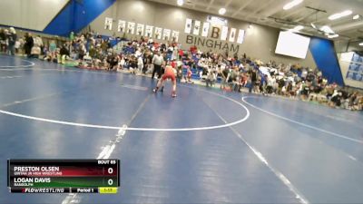 92 lbs Champ. Round 1 - Logan Davis, Randolph vs Preston Olsen, Uintah Jr High Wrestling