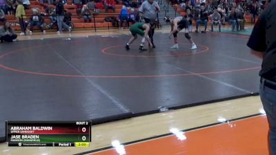 106 lbs Champ. Round 2 - Abraham Baldwin, Upper Sandusky vs Jase Braden, Madison (Mansfield)