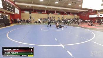 287 lbs Cons. Round 4 - Braeden Carroll, Novato High School vs Higerio Pequeno, Napa High School