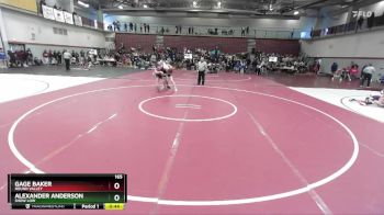 165 lbs Cons. Round 2 - Gage Baker, Round Valley vs Alexander Anderson, Show Low