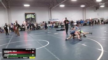 130 lbs Champ. Round 2 - Julien Kimling, Hudson vs Eziequel Vela, Oakdale