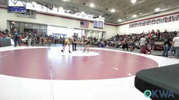 88-100 lbs Rr Rnd 2 - Tyce Baker, Midwest City Bombers Youth Wrestling Club vs Emma Fieger, Blackwell Wrestling Club