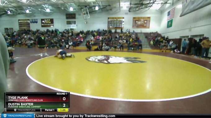 160 lbs Round 1 - Dustin Baxter, Punisher Wrestling Company vs Tyge ...