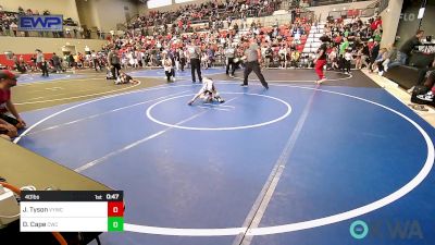 40 lbs Final - Jase Tyson, Verdigris Youth Wrestling vs Daxton Cape, Claremore Wrestling Club