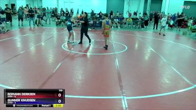 110 lbs Round 1 (8 Team) - Romann Derksen, Iowa vs Gunner Knudsen, Utah