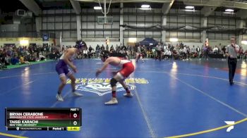 125 lbs Champ. Round 1 - Taisei Karachi, New York University vs Bryan Cerabone, Bridgewater State University