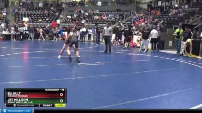 95 lbs Cons. Round 3 - Eli Kult, The Best Wrestler vs Jet Millison, Bobcat Wrestling Club