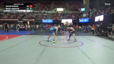 160 lbs Semifinal - Brady Garoutte, Moorcroft Mat Masters vs Mason Mordan, HUGHESVILLE SPARTANS