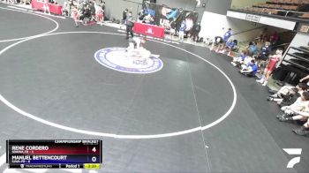 132 lbs Round 4 (16 Team) - Rene Cordero, SDIKWA-FR vs Manuel Bettencourt, SJWA-FR