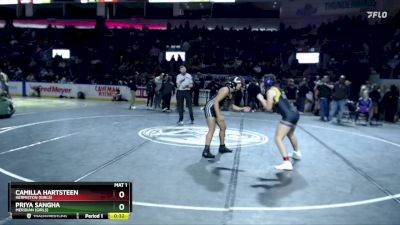 Girls 130 lbs Cons. Round 3 - Priya Sangha, Meridian (Girls) vs Camilla Hartsteen, Hermiston (Girls)