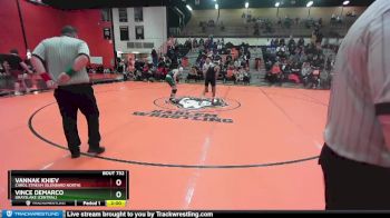 106 lbs Semifinal - Vannak Khiev, Carol Stream (GLENBARD NORTH) vs Vince DeMarco, Grayslake (CENTRAL)