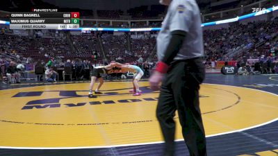 107 lbs First Round - Quinn Bagnell, Council Rock South vs Maximus Quarry, Notre Dame - GP