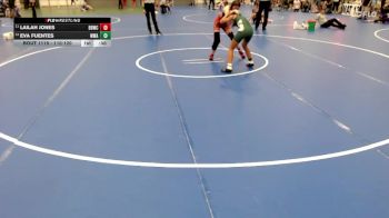 110-120 lbs Cons. Round 1 - Eva Fuentes, Warrior Wrestling Academy vs Lailah Jones, Broken Bow Wrestling Club