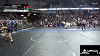 105 lbs Quarterfinal - Matteo Villegas, Kansas YG vs Braddock Tharp, Linn County