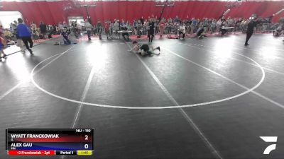 110 lbs Cons. Round 2 - Wyatt Franckowiak, IL vs Alex Gau, MN