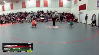 130 lbs 3rd Place Match - Leannah Swiger, Akron Springfield vs Berkeley Craddock, Cloverleaf