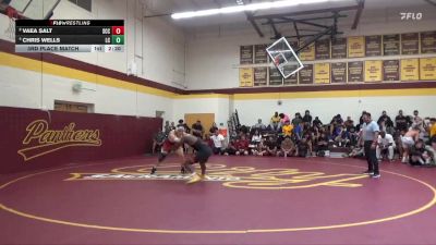 197 lbs 3rd Place Match - Chris Wells, Lassen College vs Vaea Salt, Sacramento City College