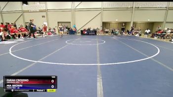 105 lbs Semis & 3rd Wb (16 Team) - Farah Crossno, Arkansas Red vs Mia Brown, Texas Red