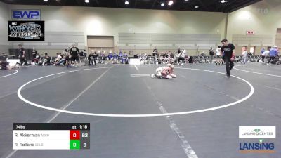 74 lbs Rr Rnd 3 - Reed Akkerman, Askren Wrestling Academy - (A) vs Ryker Rollans, Gold Rush Wrestling