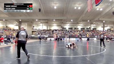 AA 126 lbs Cons. Round 2 - Jacob Laws, Hardin Valley Academy vs Aiden Lindsay, Coffee Co. Central High School