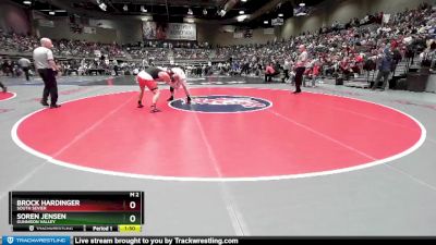 2A 190 lbs Champ. Round 1 - Soren Jensen, Gunnison Valley vs Brock Hardinger, South Sevier