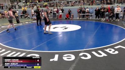 86 lbs Semifinal - Kerby Coman, Mid Valley Wrestling Club vs Rory Hoeldt, Nikiski Freestyle Wrestling Club