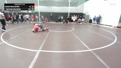 126 lbs Cons. Round 5 - Casen McAlister, Tonganoxie HS vs Bryson Rockers, Paola