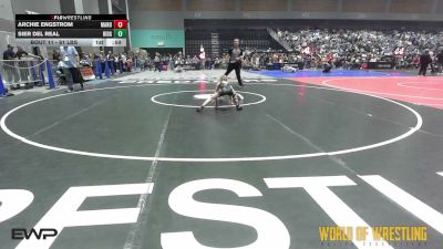61 lbs Round Of 32 - Archie Engstrom, MANU WC vs Sier Del Real, Ridge Wresting Club