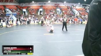 75 lbs Champ. Round 1 - Levi Pike, Michigan West Wrestling Club vs Dominic Bowen, Michigan Premier