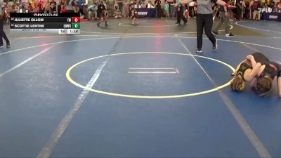 80 lbs Semifinal - Scottie Lentini, Lady Warriors Wrestling Club vs Juliette Ollom, Freedom Wrestling