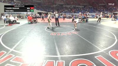 6A Boys 106 lbs 5th Place Match - Max Bell, West Linn Boys vs Yandel Basham, North Salem Boys