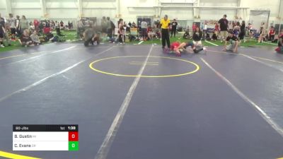 80-J lbs Quarterfinal - Brody Gustin, MI vs Cruz Evans, OR