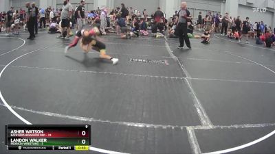 65 lbs Round 6 (8 Team) - Landon Walker, Pedraza Wrestling vs Asher Watson, Backyard Brawlers Red