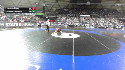 Girls 2A 170 lbs Quarterfinal - Raileea Campbell, R. A. Long (Girls) vs Amina Thomas, Steilacoom (Girls)