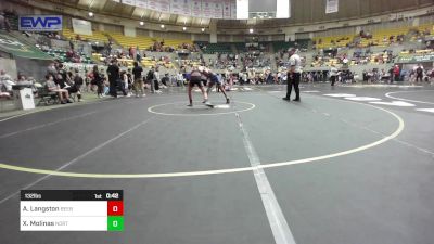 132 lbs Quarterfinal - August Langston, Beebe Badgers Wrestling Club vs Xzavier Molinas, North DeSoto Wrestling Academy