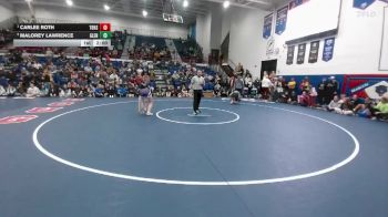 130 lbs 1st Place Match - Carlee Roth, Thunder Basin High School vs Malorey Lawrence, Glenrock